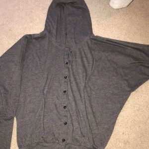 Grey Button Up Sweater/Sweatshirt